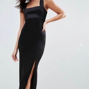 ASOS • Black Dress w/ Thigh Split